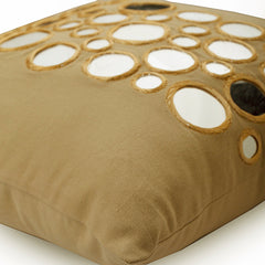 Reflectors - Beige Cotton Canvas Decorative Euro Sham