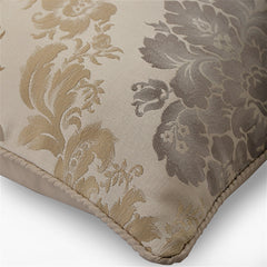Rococo Fantasy - Beige Jacquard Silk Throw Pillow Cover
