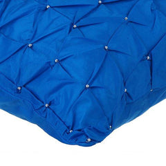 Royal Blue Texture - Royal Blue Taffeta Decorative Euro Sham