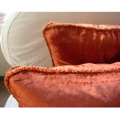 Rust Shimmer - Rust Velvet Decorative Euro Sham