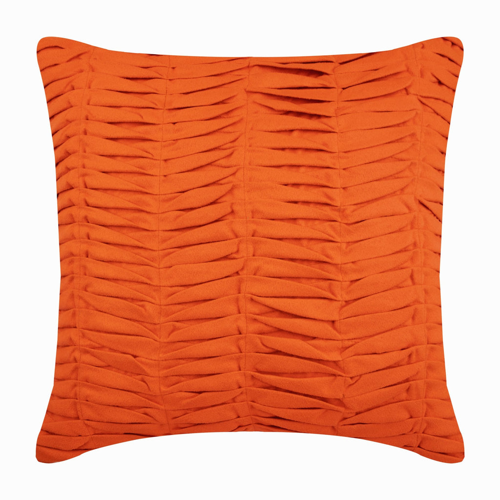 Brown Wind Folds - Brown Faux Suede Throw Pillow Cover