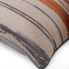 Rustic Martini - Rust Jacquard Silk Decorative Euro Sham