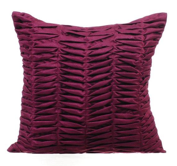 Brown Wind Folds - Brown Faux Suede Throw Pillow Cover