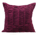 Brown Wind Folds - Brown Faux Suede Throw Pillow Cover