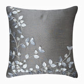 Silver Beauty - Silver Art Silk Decorative Euro Sham