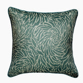 Soft Whirlpool - Blue Jacquard Silk Decorative Euro Sham