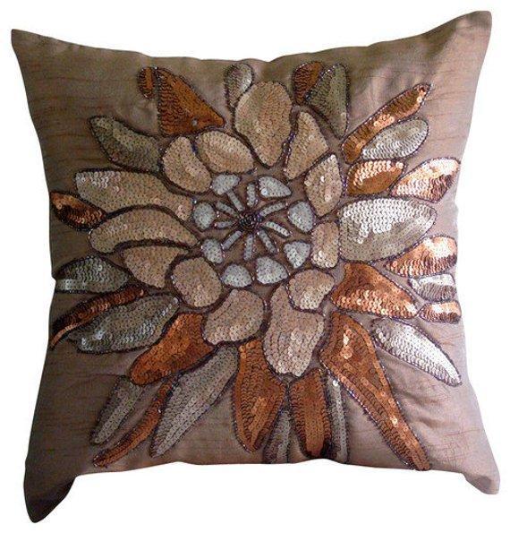 Centerpiece - Teal Blue Art Silk Decorative Euro Sham