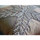 Starfish Sparkle - Two Tone Orange Purple Art Silk Throw Pillow Cover