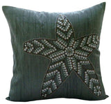 Starfish Pearls - Natural Beige Cotton Linen Throw Pillow Cover