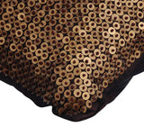 Story Of Gold Brown Silk Throw Pillow Cover