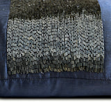 Striking Navy - Art Silk Blue Decorative Lumbar Pillow Cover