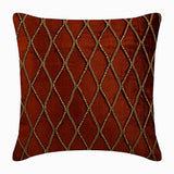 Sumac Gold - Rust Velvet Decorative Euro Sham