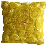 Black Rose - Black & Silver Art Silk Decorative Euro Sham