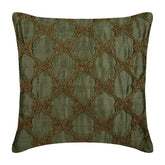 Tarnished Gold Beaded Decorative Euro Sham