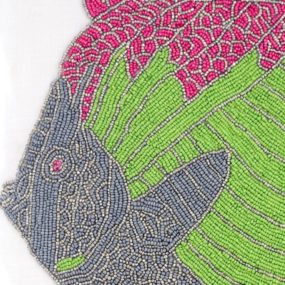 The Fishy Way - White Cotton Linen Decorative Euro Sham