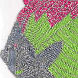 The Fishy Way - White Cotton Linen Decorative Euro Sham