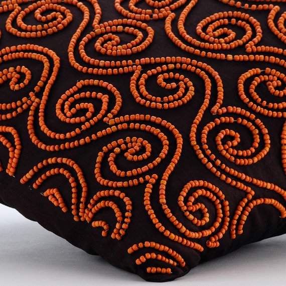 Tibetain Monk Lattice Trellis Throw Pillow Cover