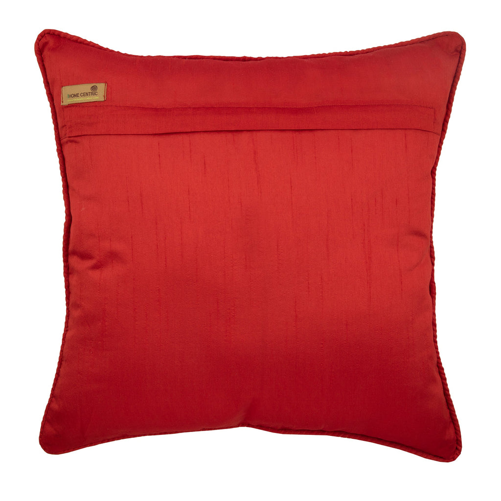 Toasted Coral Gold - Gold Jacquard Silk Throw Pillow Cover