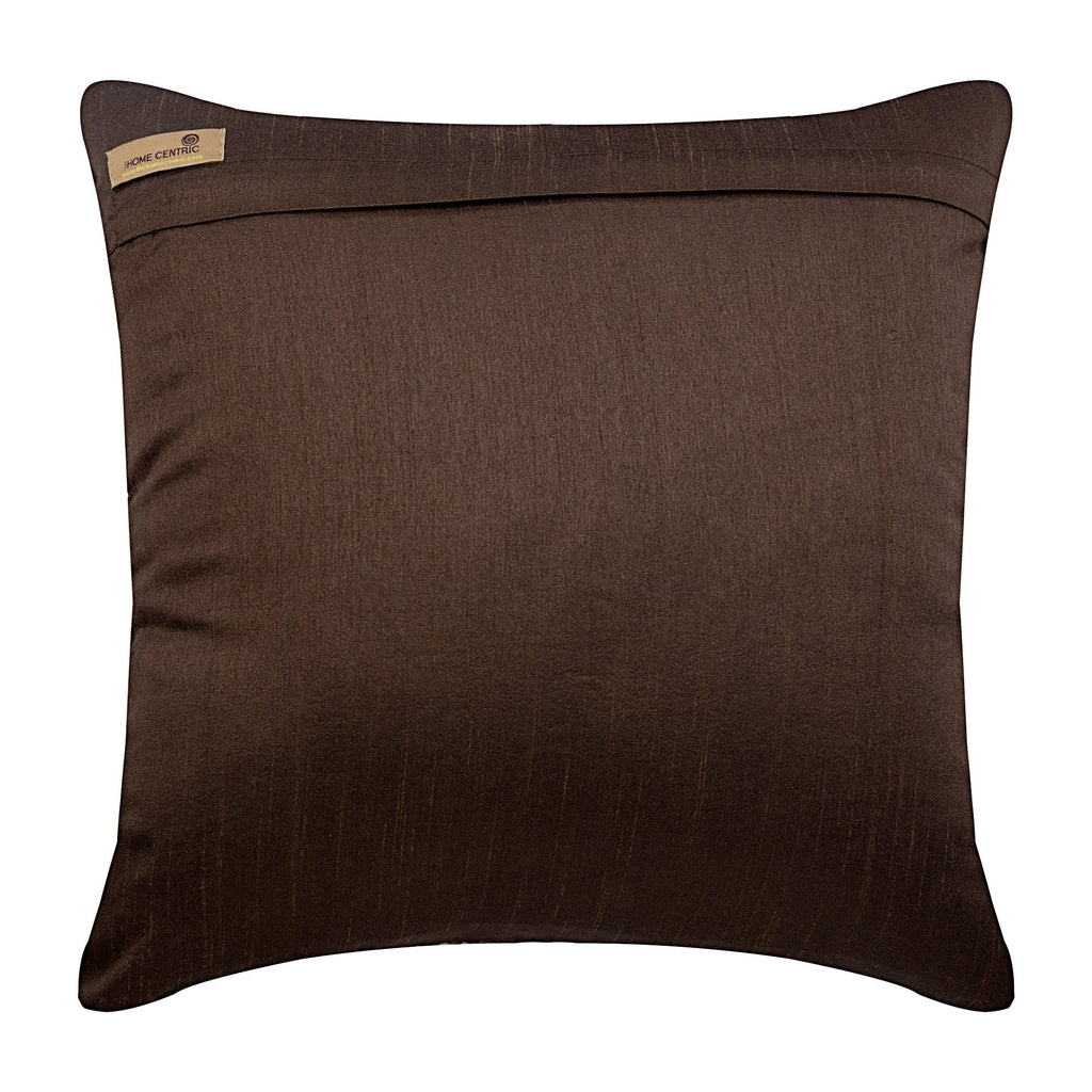 Total Sophistication - Brown Art Silk Decorative Euro Sham
