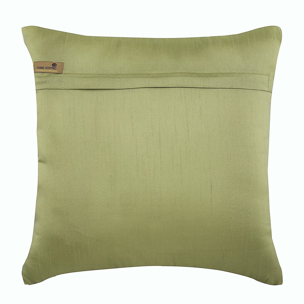 Tree Of Life - Green Art Silk Decorative Euro Sham