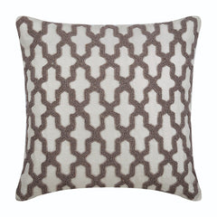 Trellis Cafe Runway - Ivory Silk Decorative Euro Sham
