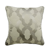 Trellis Shine - Gray Jacquard Silk Decorative Euro Sham