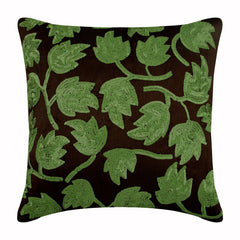 Tulipomania - Royal Blue Art Silk Throw Pillow Cover