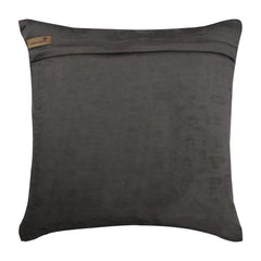 Turkish Silver - Charcoal Gray Velvet Decorative Euro Sham