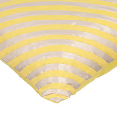 Unfolding Yellow - Yellow Art Silk Throw Pillow Cover