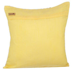 Unfolding Yellow - Yellow Art Silk Decorative Euro Sham