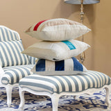 Velvet Band Gold - Gold Velvet & Linen Throw Cushion Cover