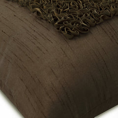 Vintage Champagne Brown - Light Brown Art Silk Decorative Euro Sham
