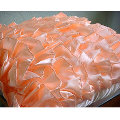 Vintage Peach Sorbet - Peach Satin Decorative Euro Sham
