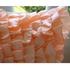 Vintage Peach Sorbet - Peach Satin Decorative Euro Sham