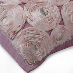 Vintage Romance - Pink Art Silk Decorative Euro Sham