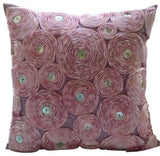 Bed Of Roses - Red Art Silk Decorative Euro Sham