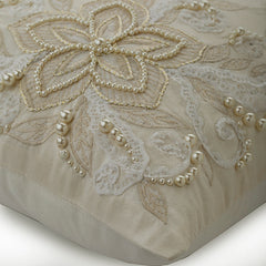 Wedding Love - Ivory Linen Throw Pillow Cover
