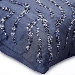 Whirlpool - Midnight Blue Taffeta Throw Pillow Cover
