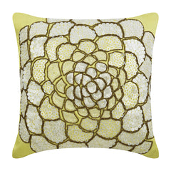 White Wildflower Euro Sham