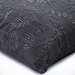 Willow Splendor Grey Throw Pillow Cover
