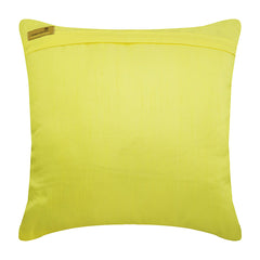 Yellow Brick Road - Yellow Art Silk Decorative Euro Sham