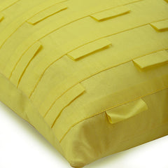 Yellow Ocean - Yellow Art Silk Throw Pillow Cover