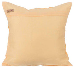 Yellow Pintuck Block - Pastel Yellow Cotton Linen Decorative Euro Sham