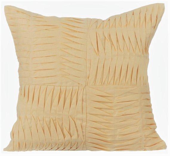 Brown Pintuck Block - Brown Linen Throw Pillow Cover