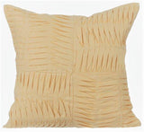 Brown Pintuck Block - Brown Linen Decorative Euro Sham