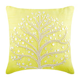 Yellow Tree - Yellow Art Silk Decorative Euro Sham