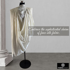 Silver Gray (Crushed) Art Silk / Faux Silk Fabric By The Metre