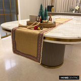 Mozambique - Beige Burlap & Cotton Decorative Table Runners