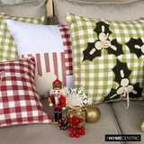 Heart Check - Red Cotton Decorative Throw  Cushion Cover