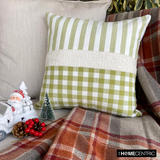 Elf Mischief - Green Cotton Handmade Throw Cushion Cover